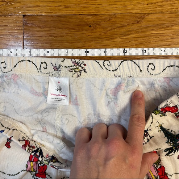 Hanna Andersson Adult Dr. Seuss Grinch Long John Pajama Set Size XL Christmas PJ - Picture 9 of 9